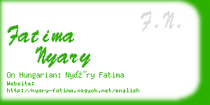 fatima nyary business card